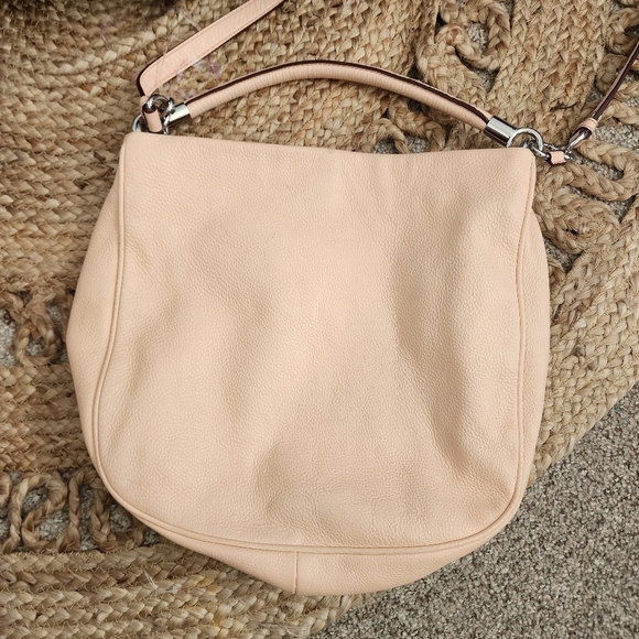 Marc Jacobs Covertible Hobo Tropical Peach Cow Leather Shoulder Bag Large - Picture 3 of 15